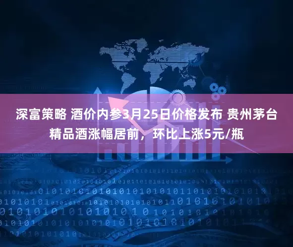 深富策略 酒价内参3月25日价格发布 贵州茅台精品酒涨幅居前，环比上涨5元/瓶